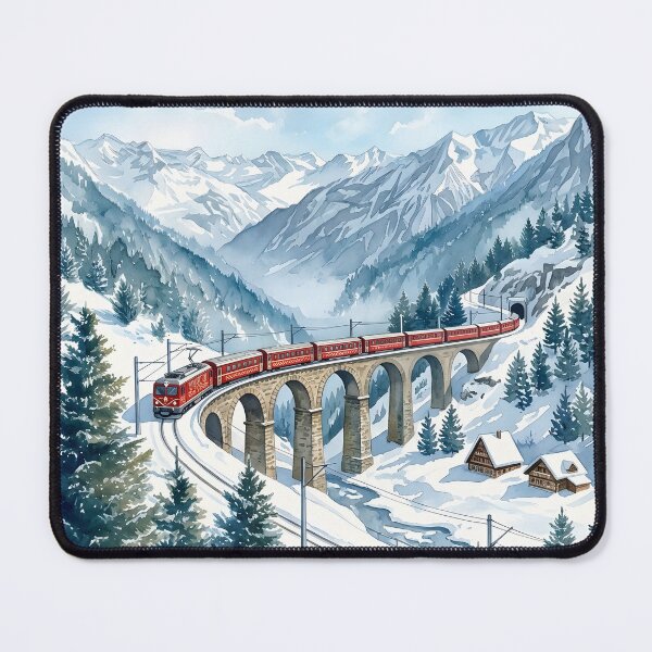 Item preview, Glacier Express Switzerland Travel Poster – Alpine Mountain Train designed and sold by POSTERIOCREW.