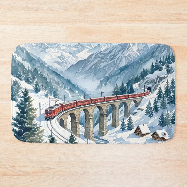 Item preview, Glacier Express Switzerland Travel Poster – Alpine Mountain Train designed and sold by POSTERIOCREW.