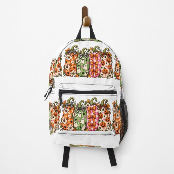Item preview, Coquette Pumpkin Stack Pink Green Orange Gingham Bow Halloween Art designed and sold by DesignArtist.ia.