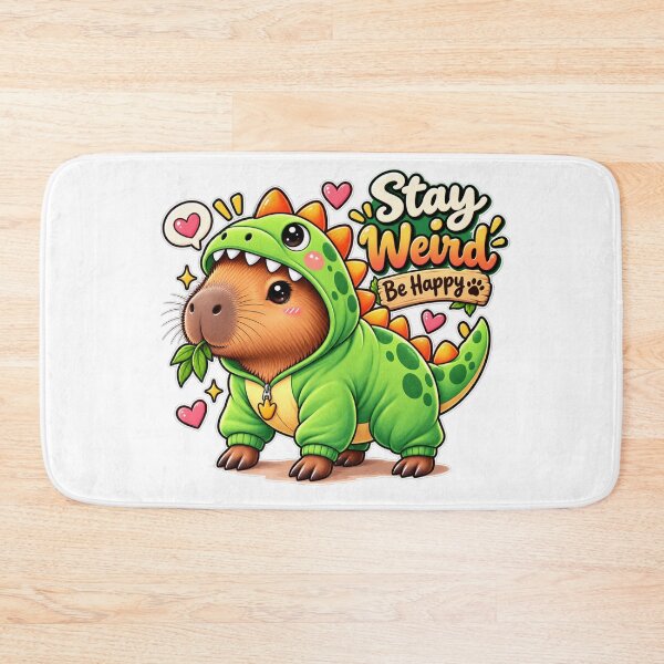 Item preview, Cute Capybara Dinosaur – Stay Weird Be Happy – Kawaii Dino Animal designed and sold by JrNergal.