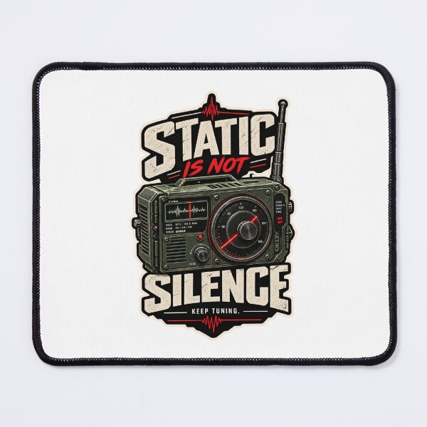 Item preview, Static Is Not Silence - Retro Vintage Radio - Keep Tuning Graphic. designed and sold by Faviempiire Designs.