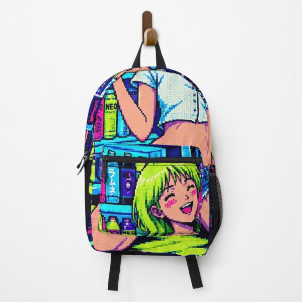 Item preview, Retro Japanese Anime Cyberpunk DJ Girl Pixel Art designed and sold by zumerdiego.