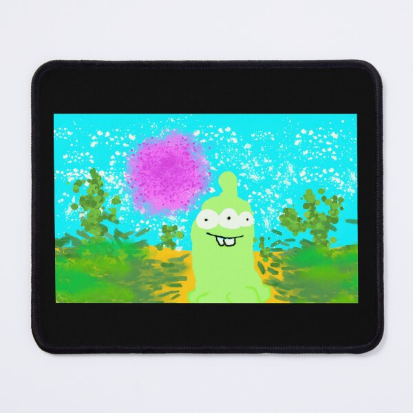 Item preview, Cute Cartoon Alien in Vibrant Landscape designed and sold by Fibi-studio.
