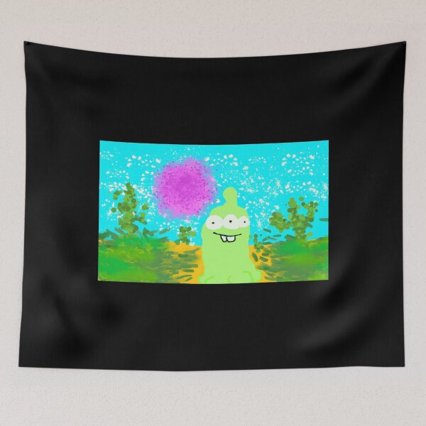 Item preview, Cute Cartoon Alien in Vibrant Landscape designed and sold by Fibi-studio.