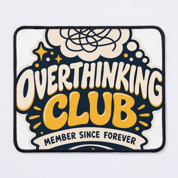 Item preview, Overthinking Club Member Since Forever Funny Mental Chaos designed and sold by Pixel & Ponder.