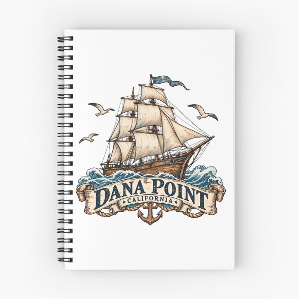 Item preview, Dana Point California Vintage Tall Ship Nautical Design designed and sold by ParfaitPrints.