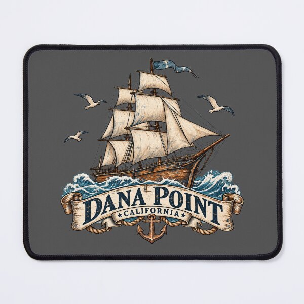 Item preview, Dana Point California Vintage Tall Ship Nautical Design designed and sold by ParfaitPrints.