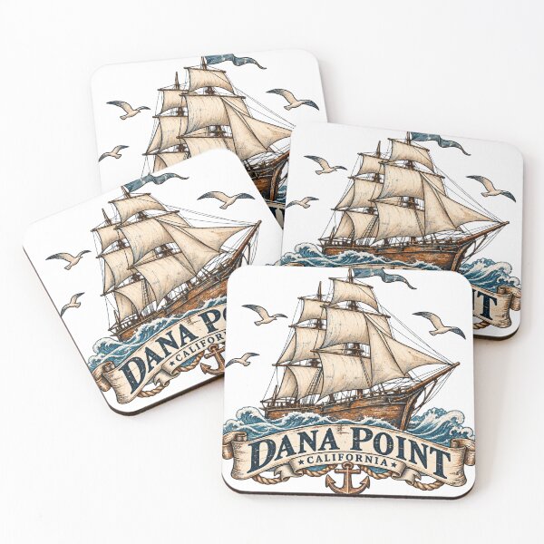 Item preview, Dana Point California Vintage Tall Ship Nautical Design designed and sold by ParfaitPrints.