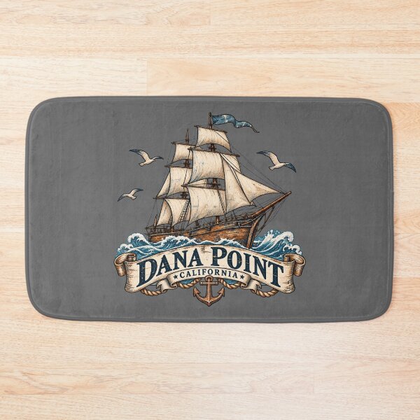 Item preview, Dana Point California Vintage Tall Ship Nautical Design designed and sold by ParfaitPrints.