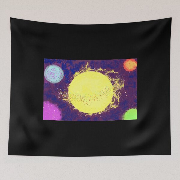 Item preview, Vibrant Celestial Planets and Sun Illustration designed and sold by Fibi-studio.