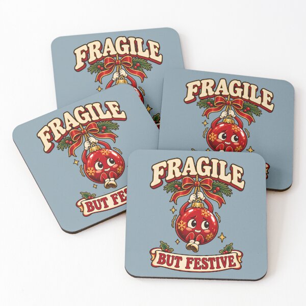 Item preview, Fragile But Festive Anxious Christmas Ornament designed and sold by  MAD's Recreation Studio.