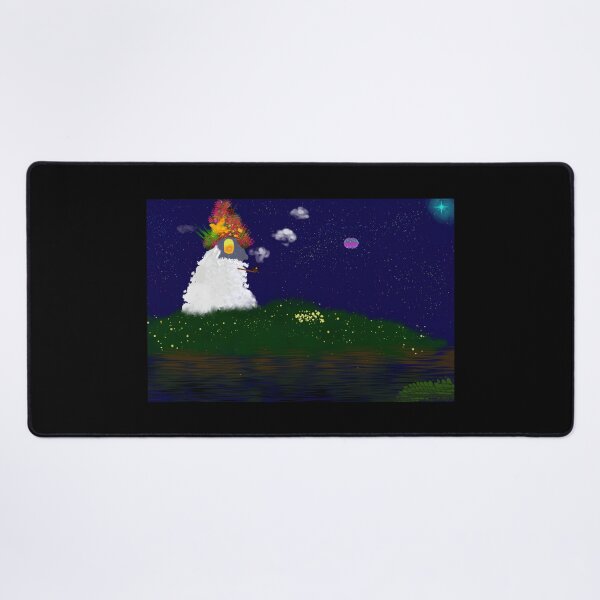 Item preview, Whimsical Snowman in a Cosmic Landscape designed and sold by Fibi-studio.
