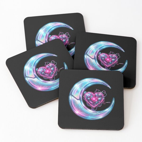Item preview, Cybernetic Heart and Moon designed and sold by BiaSMartins.