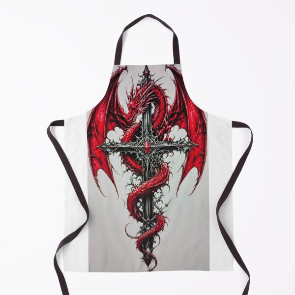 Item preview, Cross Dragon Tattoo Print designed and sold by Lichentroupe63.