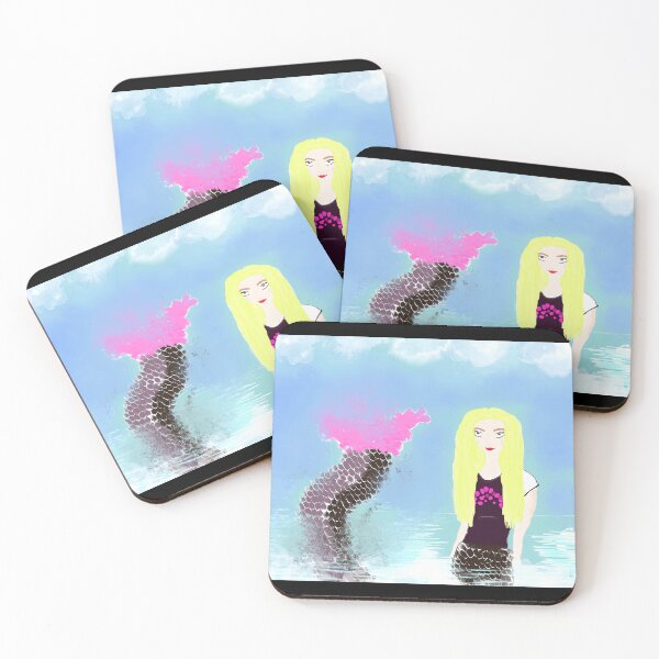 Item preview, Fantasy Beach Scene with Blonde Woman and Colorful Elements designed and sold by Fibi-studio.