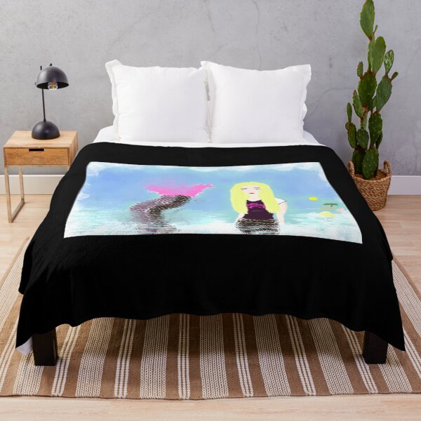 Item preview, Fantasy Beach Scene with Blonde Woman and Colorful Elements designed and sold by Fibi-studio.