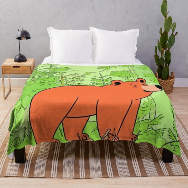 Item preview, Friendly Brown Bear in Woodland Forest – Cute Nature Illustration designed and sold by BLUESKY11a.