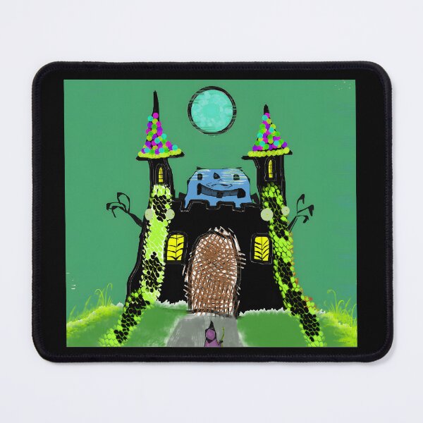 Item preview, Whimsical Castle with Green Moon designed and sold by Fibi-studio.
