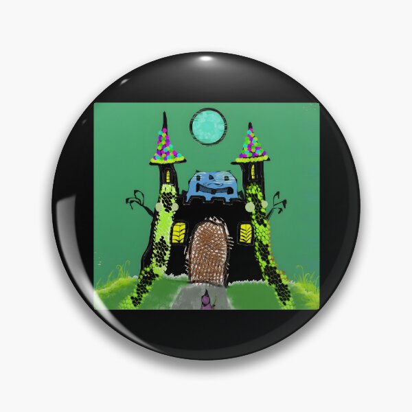 Item preview, Whimsical Castle with Green Moon designed and sold by Fibi-studio.
