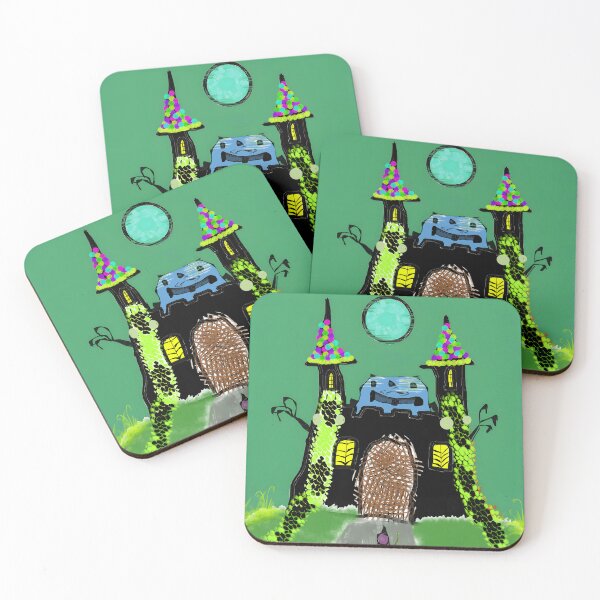 Item preview, Whimsical Castle with Green Moon designed and sold by Fibi-studio.