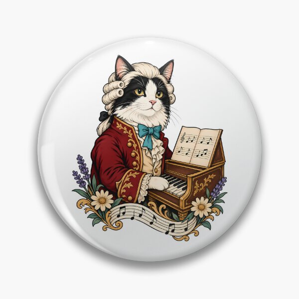 Item preview, Pianist Virtuoso Tuxedo Cat Classical Art designed and sold by Old's Cool Cat Studio.