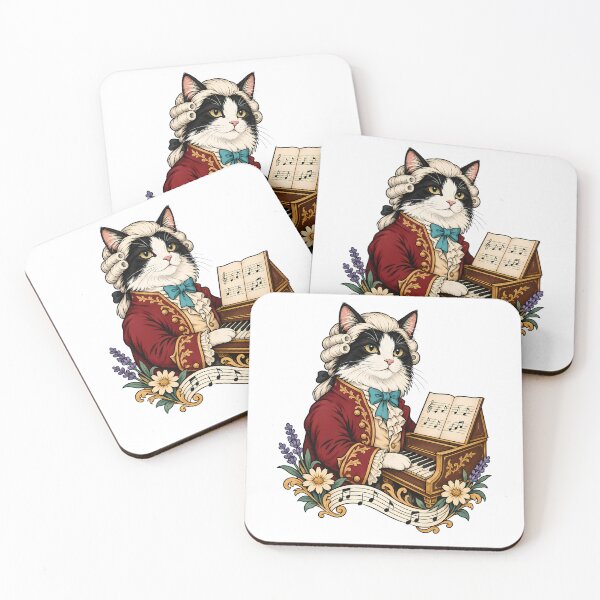 Item preview, Pianist Virtuoso Tuxedo Cat Classical Art designed and sold by Old's Cool Cat Studio.