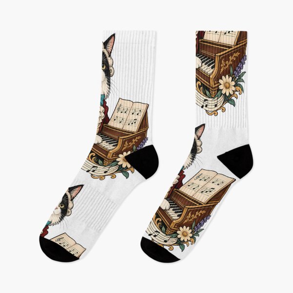 Item preview, Pianist Virtuoso Tuxedo Cat Classical Art designed and sold by Old's Cool Cat Studio.