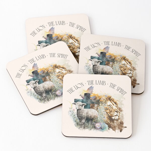 Item preview, Lion and Lamb Christian Faith Cross designed and sold by Sachie's Studio.