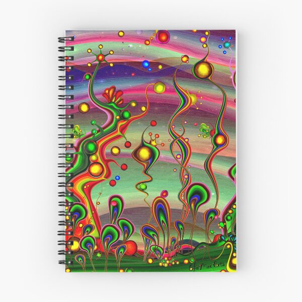 Artikelvorschau, Psychedelisches Waldtagebuch | Verspielte Fantasiewelt mit verborgenen Kreaturen entworfen und verkauft von Ofir mor.
