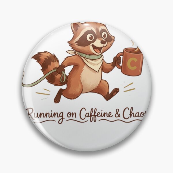 Item preview, Running on Caffeine & Chaos T-Shirt | Funny Raccoon Coffee Lover Shirt | Rocco & Co. | Sarcastic Coffee Addict Gift designed and sold by abdelhamid85.