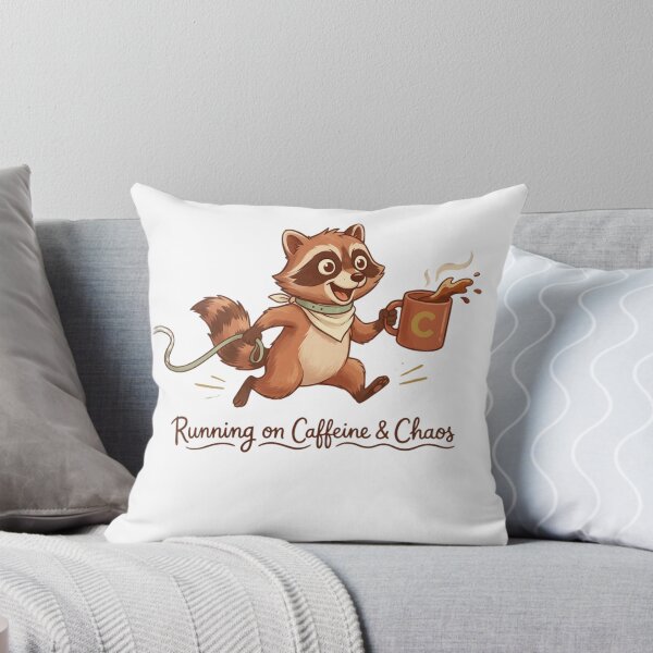 Item preview, Running on Caffeine & Chaos T-Shirt | Funny Raccoon Coffee Lover Shirt | Rocco & Co. | Sarcastic Coffee Addict Gift designed and sold by abdelhamid85.