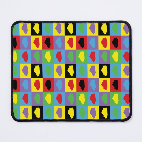 Item preview, Illinois Pop Art Pattern | Colorful Repeating State Silhouette designed and sold by ValeriesGallery.