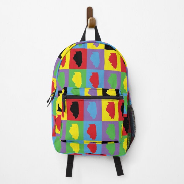 Item preview, Illinois Pop Art Pattern | Colorful Repeating State Silhouette designed and sold by ValeriesGallery.