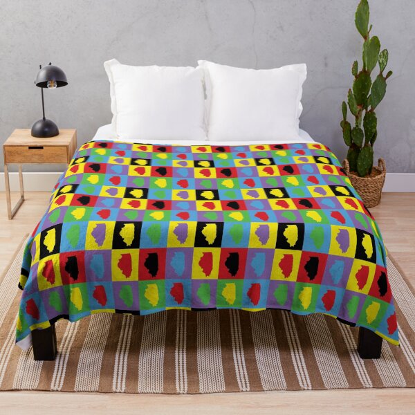 Item preview, Illinois Pop Art Pattern | Colorful Repeating State Silhouette designed and sold by ValeriesGallery.