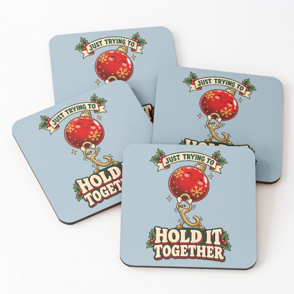 Item preview, Just Trying to Hold It Together Christmas Hook Humor designed and sold by  MAD's Recreation Studio.