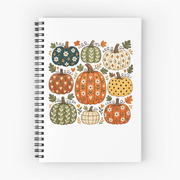 Item preview, Pumpkins With Floral Hearts And Autumn Patterns designed and sold by Moizento.