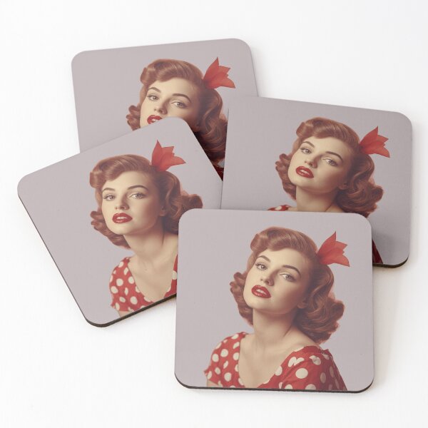 Item preview, Vintage Pin-Up Girl in Red Polka Dot Dress designed and sold by chicworld2026.