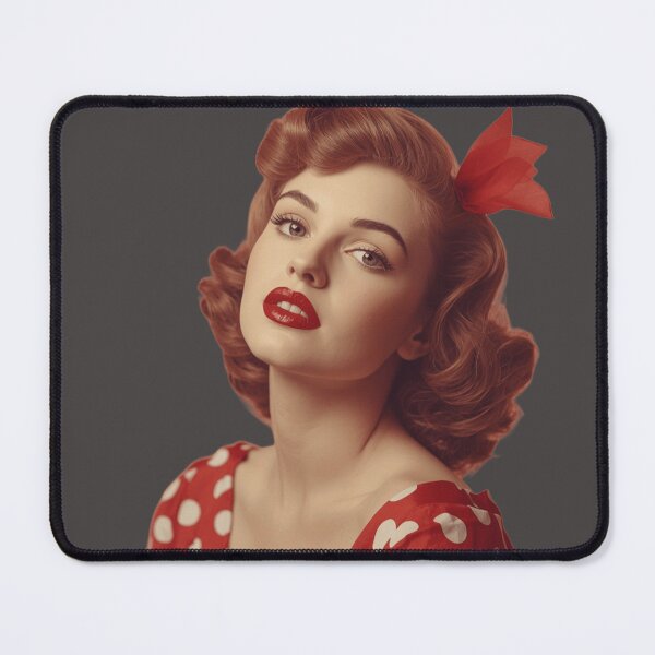 Item preview, Vintage Pin-Up Girl in Red Polka Dot Dress designed and sold by chicworld2026.