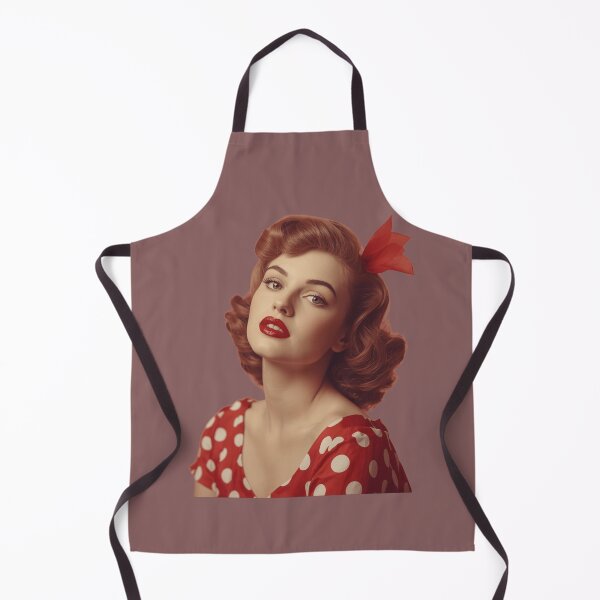 Item preview, Vintage Pin-Up Girl in Red Polka Dot Dress designed and sold by chicworld2026.