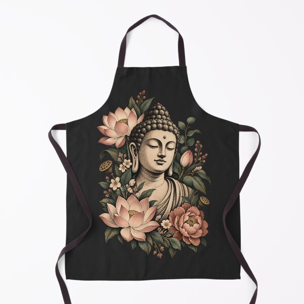 Item preview, Floral Buddha Lotus Meditation Art – Vintage Botanical Design designed and sold by AmiGraph.