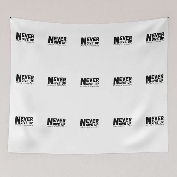 Item preview, Never Give Up Motivation Quote designed and sold by IRORA..