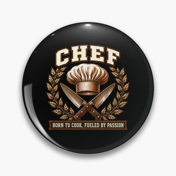 Item preview, Vintage Executive Chef Hat and Cleavers Culinary Crest designed and sold by Ada’s Mystic Atelier .