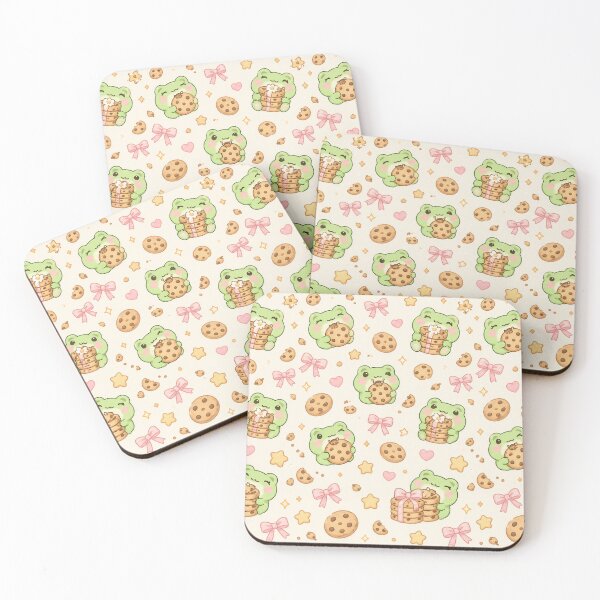 Item preview, Kawaii Frog Cookie Pastel Pattern designed and sold by Soft Berry Studio.