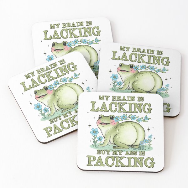 Item preview, My Brain Is Lacking But My Ass Is Packing Shirt Funny Frog Meme  designed and sold by winterkindero.