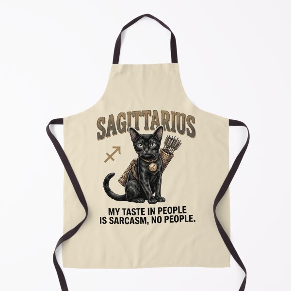Item preview, Sagittarius Black Cat – Funny Sarcastic Zodiac Cat designed and sold by NadinArtStudio.