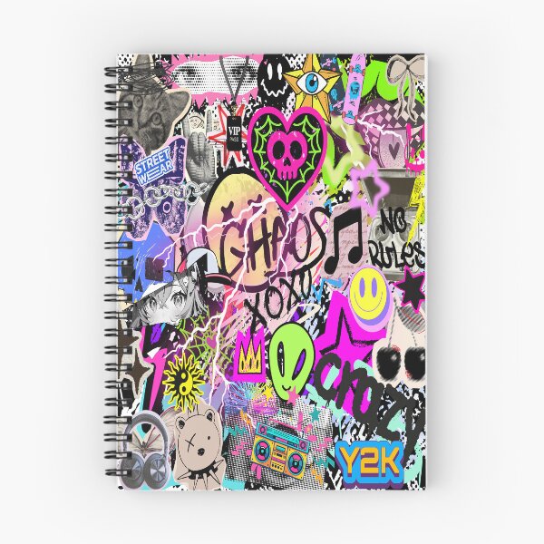 Item preview, Retro Vaporwave Y2K Stickerbomb Collage designed and sold by Side By Side Studio.