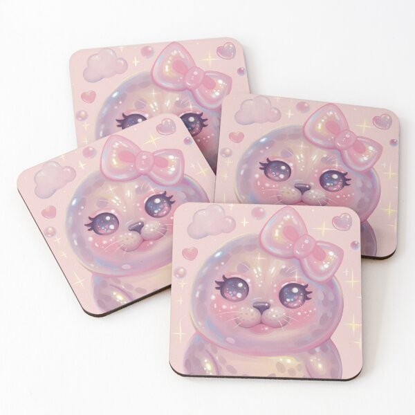 Item preview, Martina the Seal | Pastel Kawaii Seal with Pink Bow designed and sold by TMK 91.