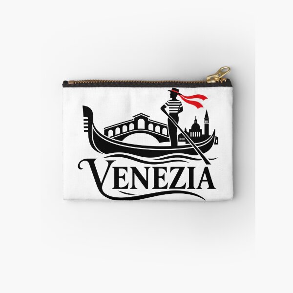 Item preview, Venezia Gondolier Silhouette with Rialto Bridge Illustration designed and sold by MetaModel Editions.