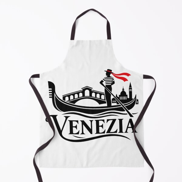 Item preview, Venezia Gondolier Silhouette with Rialto Bridge Illustration designed and sold by MetaModel Editions.
