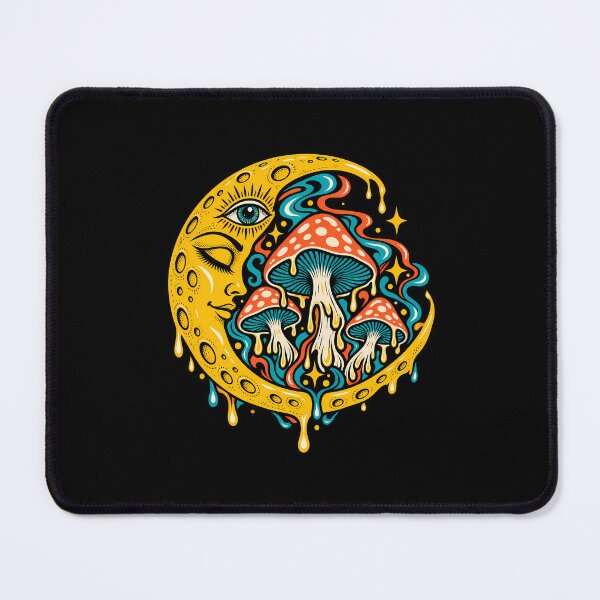 Item preview, Whimsical Celestial Moon and Magic Mushrooms Fantasy Art designed and sold by potseed21.